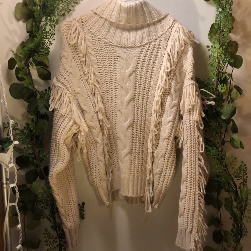 chic shaggy knit sweater